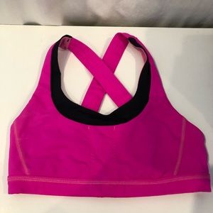 Lululemon stash n go pocket Sports Bra - Neon Hot Pink